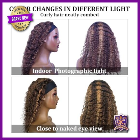 Human Hair Headband Wig Glueless Deep Wave 18 Inch Wear and Go main image 5